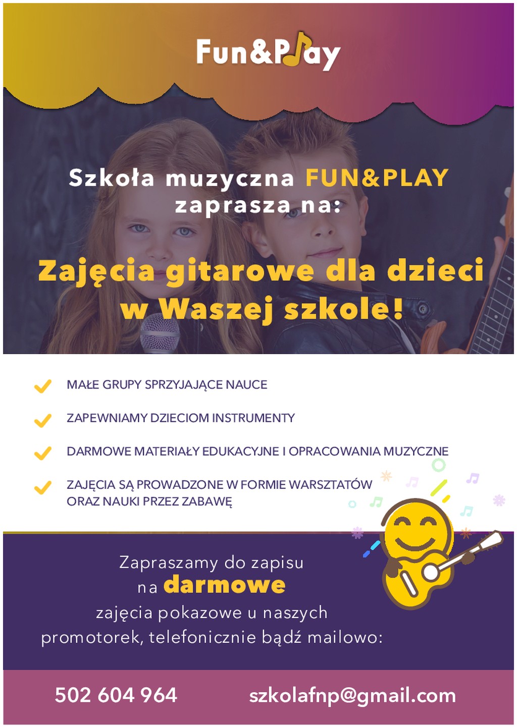 Szkoła muzyczna fun & play - plakat