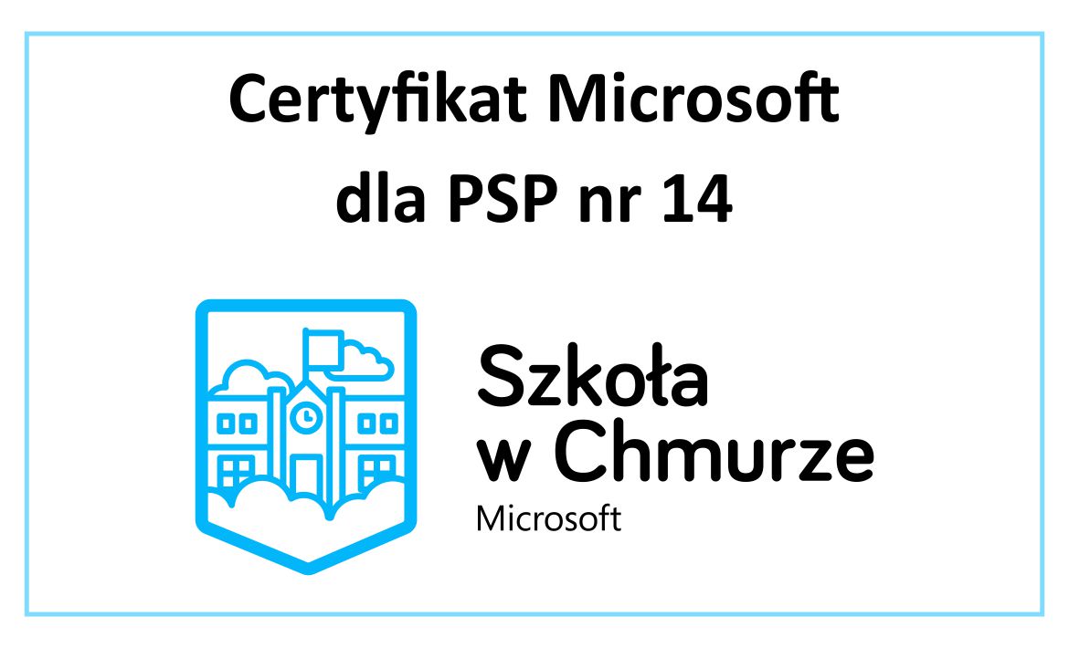 Certyfikat Microsoft "Szkoła w Chmurze"