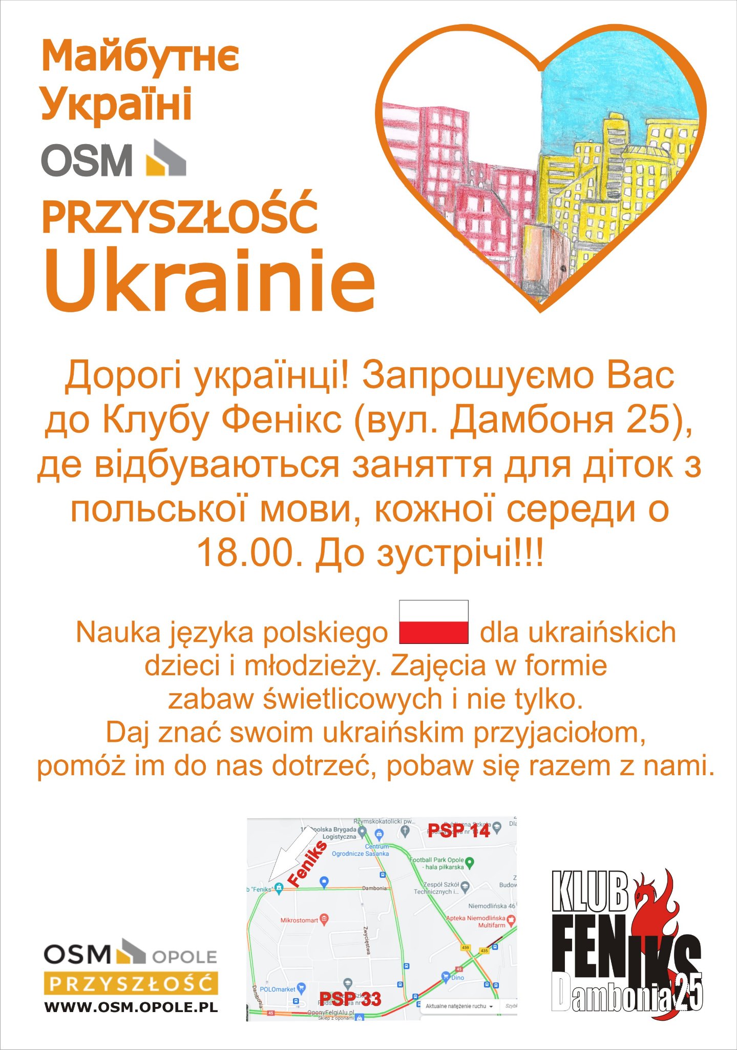 Język polski dla dzieci i młodzieży z Ukrainy - Klub Feniks