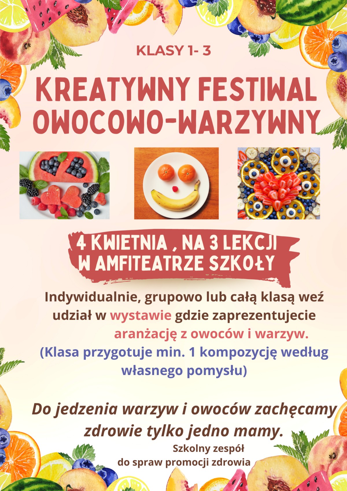 Owocowy festiwal kl. 1-3