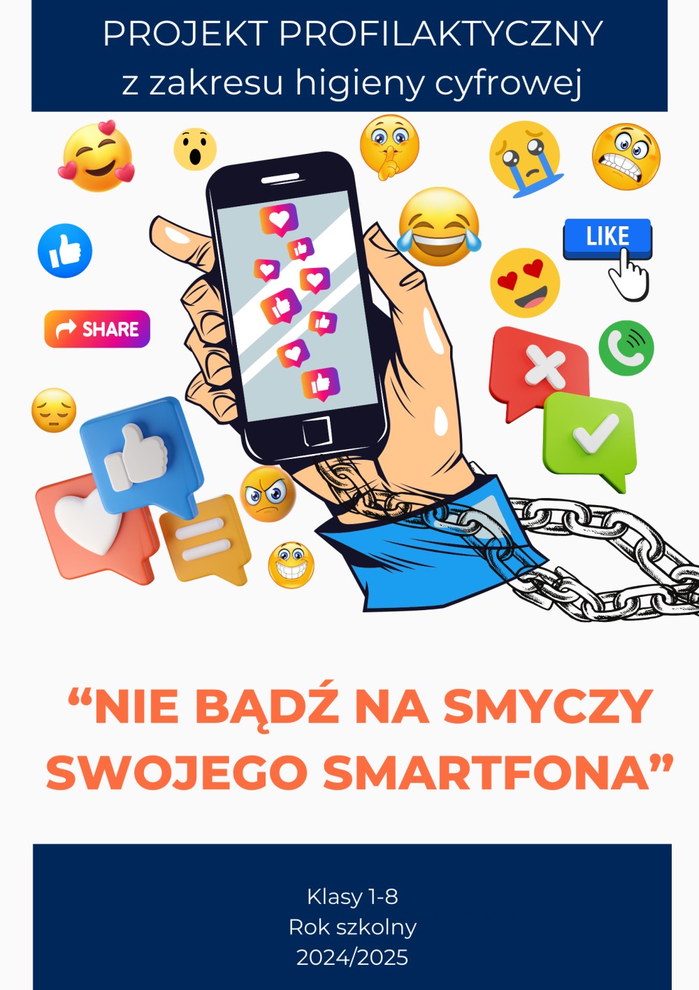 plakat - promocja zdrowia - smartfon