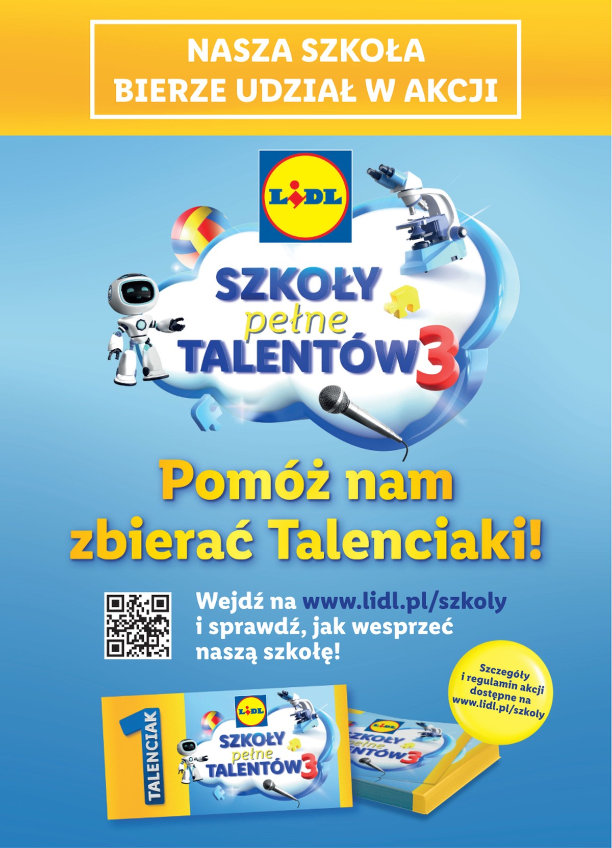 Talenciaki - akcja Lidla - plakat