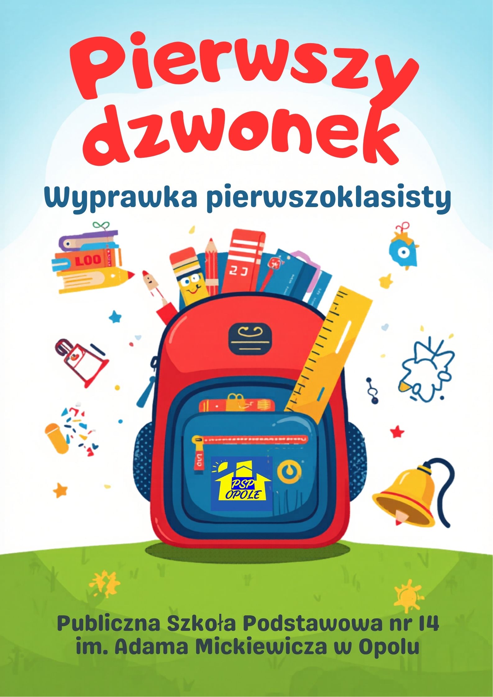 Plakat dotyczący wyprawki dla pierwszoklasistów. Szczegóły pod plakatem.