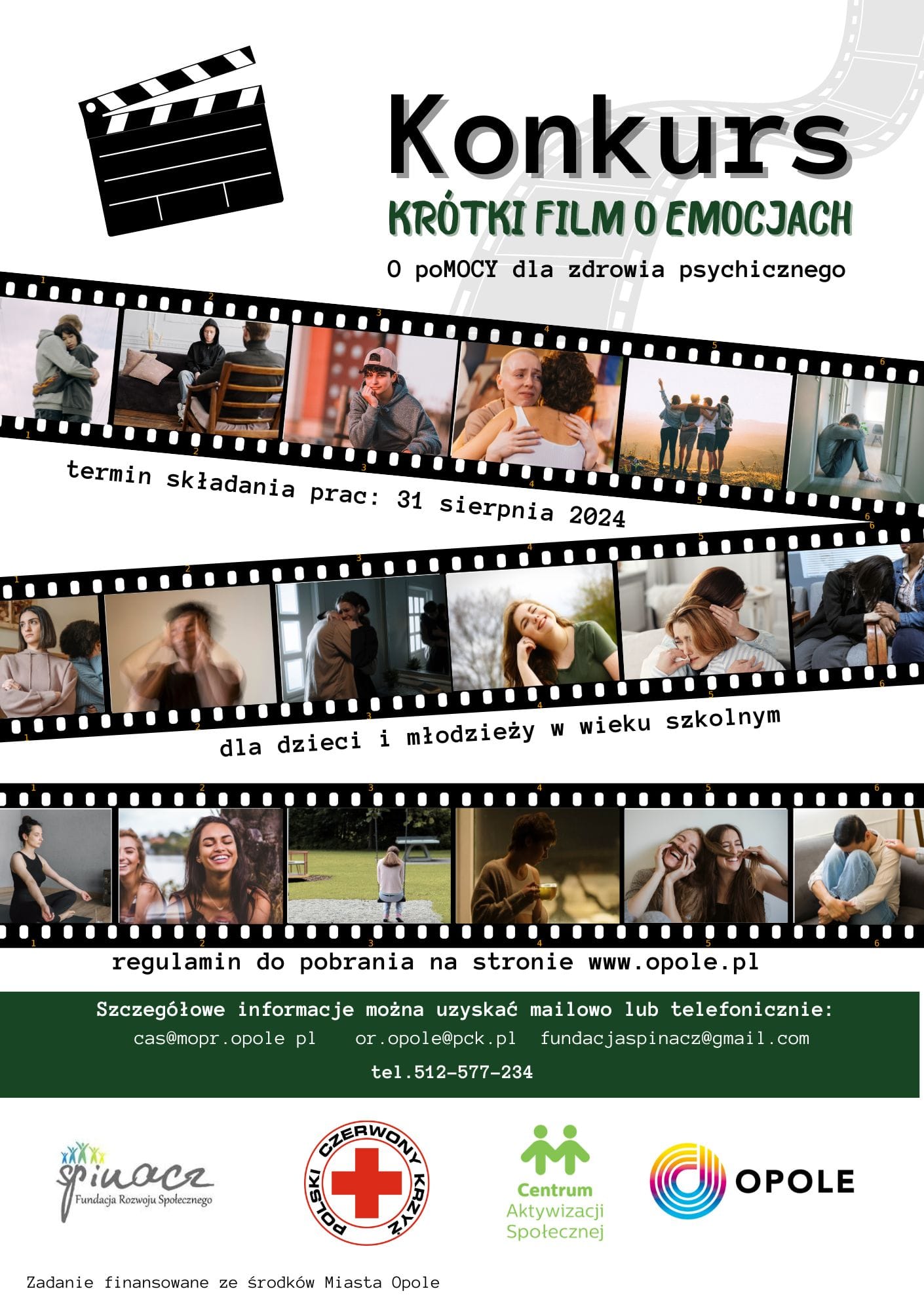 Plakat - Miejski konkurs filmowy „Krótki film o emocjach"