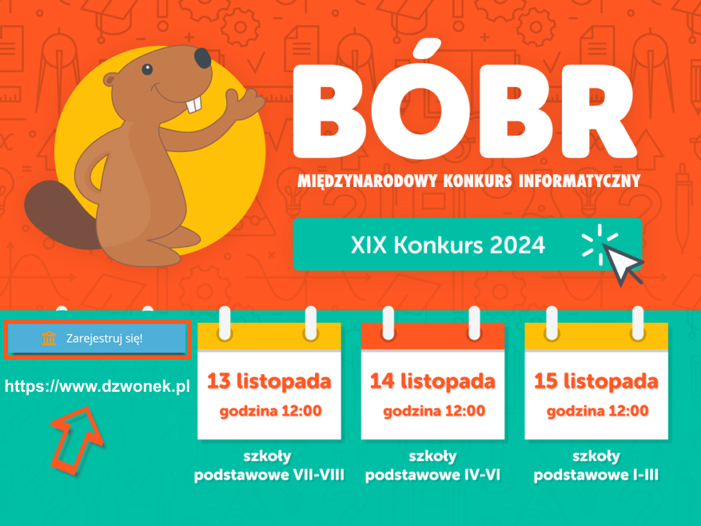 Plakat konkurs informatyczny Bóbr 2024