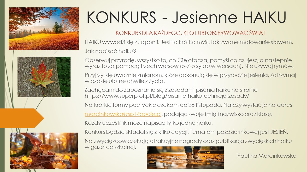 Konkurs - Jesienne HAIKU