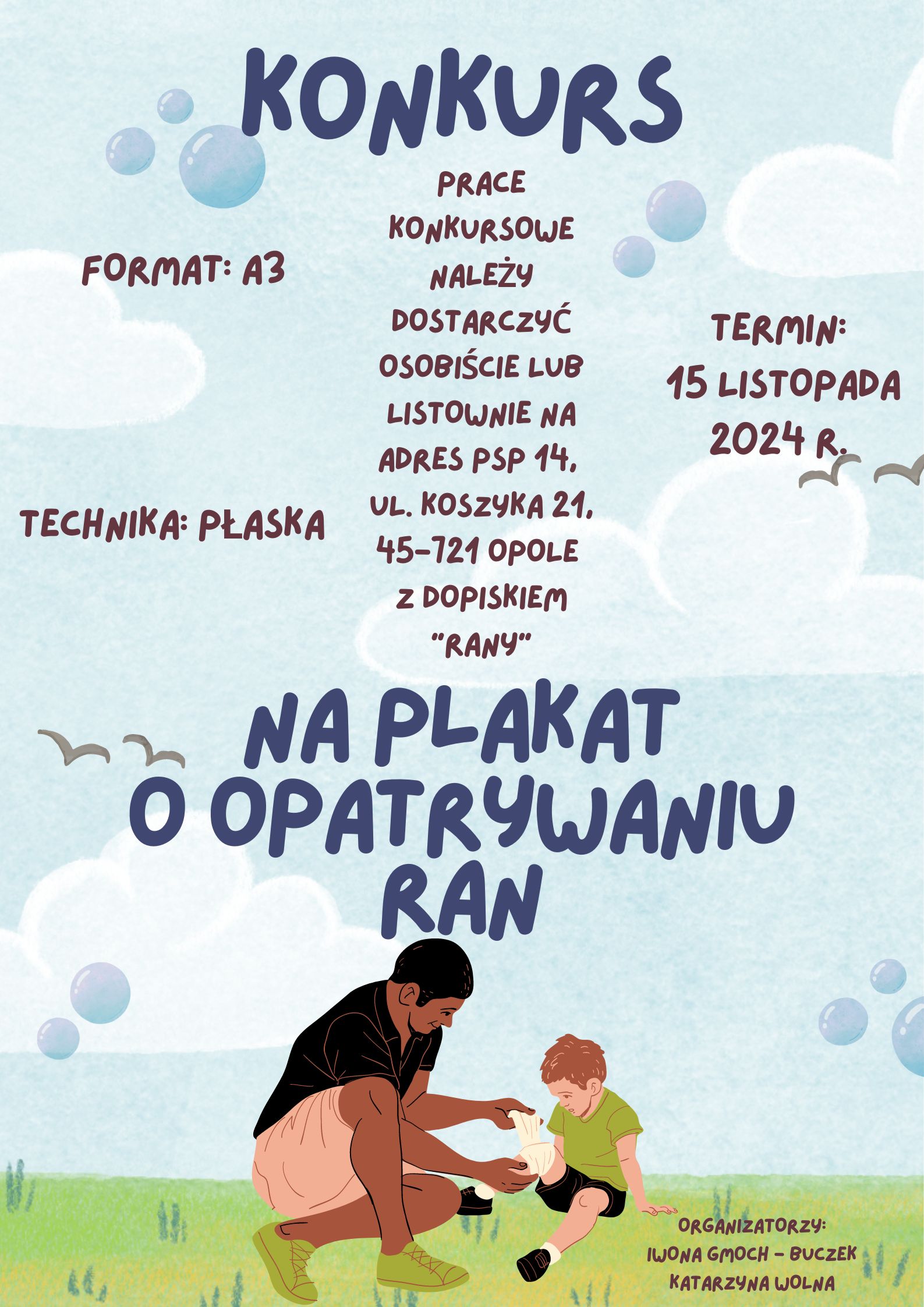 Konkurs na plakat - opatrywanie ran