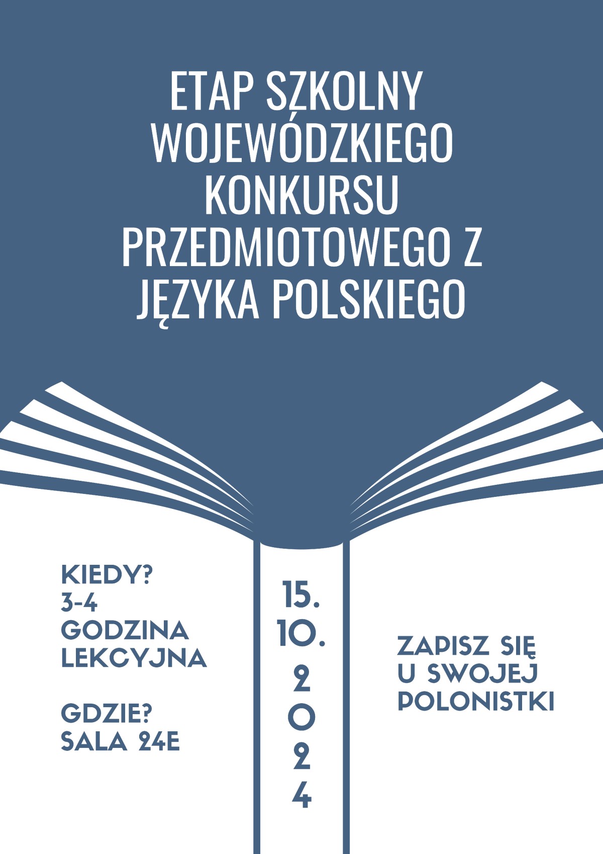 Konkurs przedmiotowy z j. polskiego - plakat