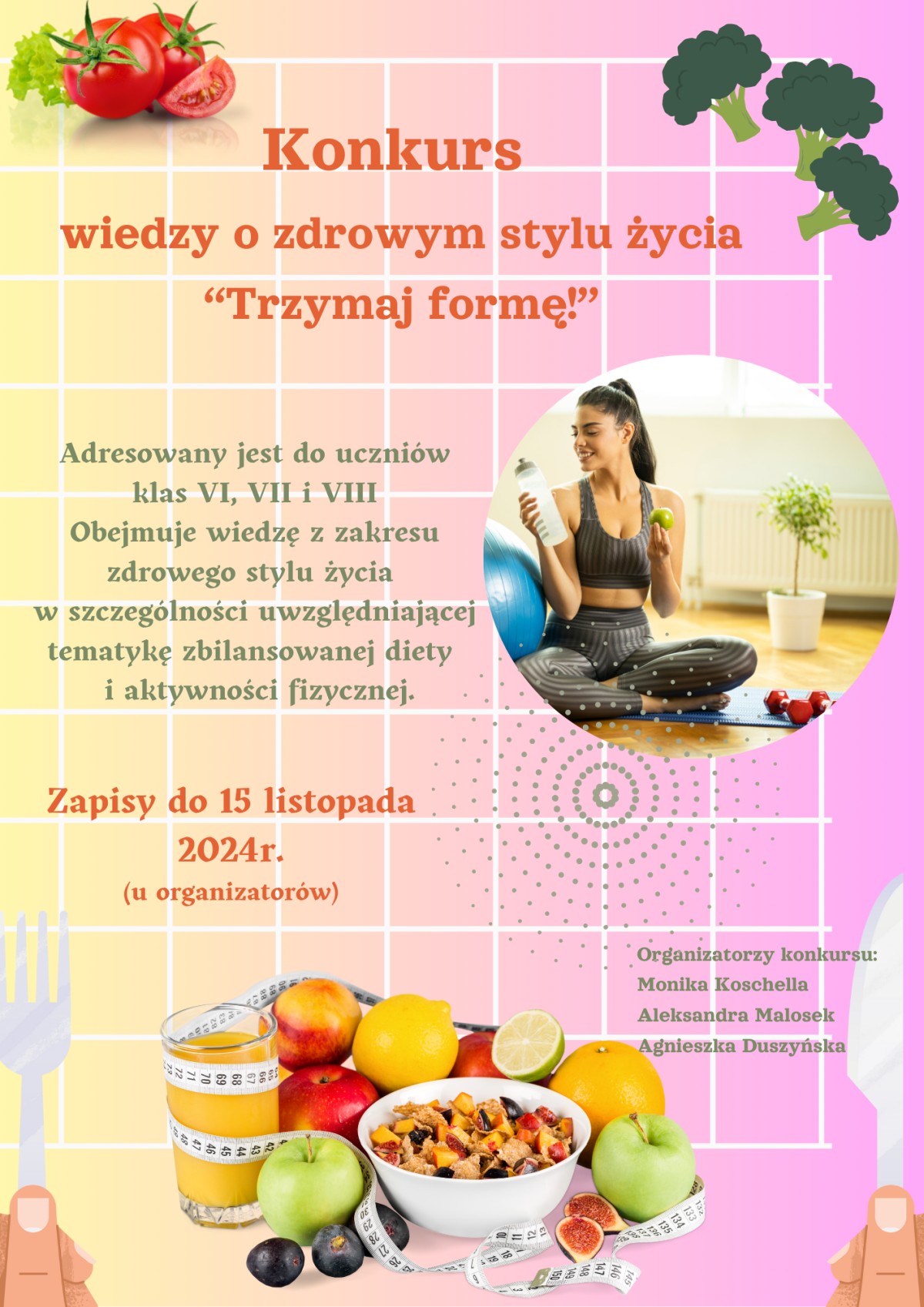 Konkurs "Trzymaj formę!" - plakat